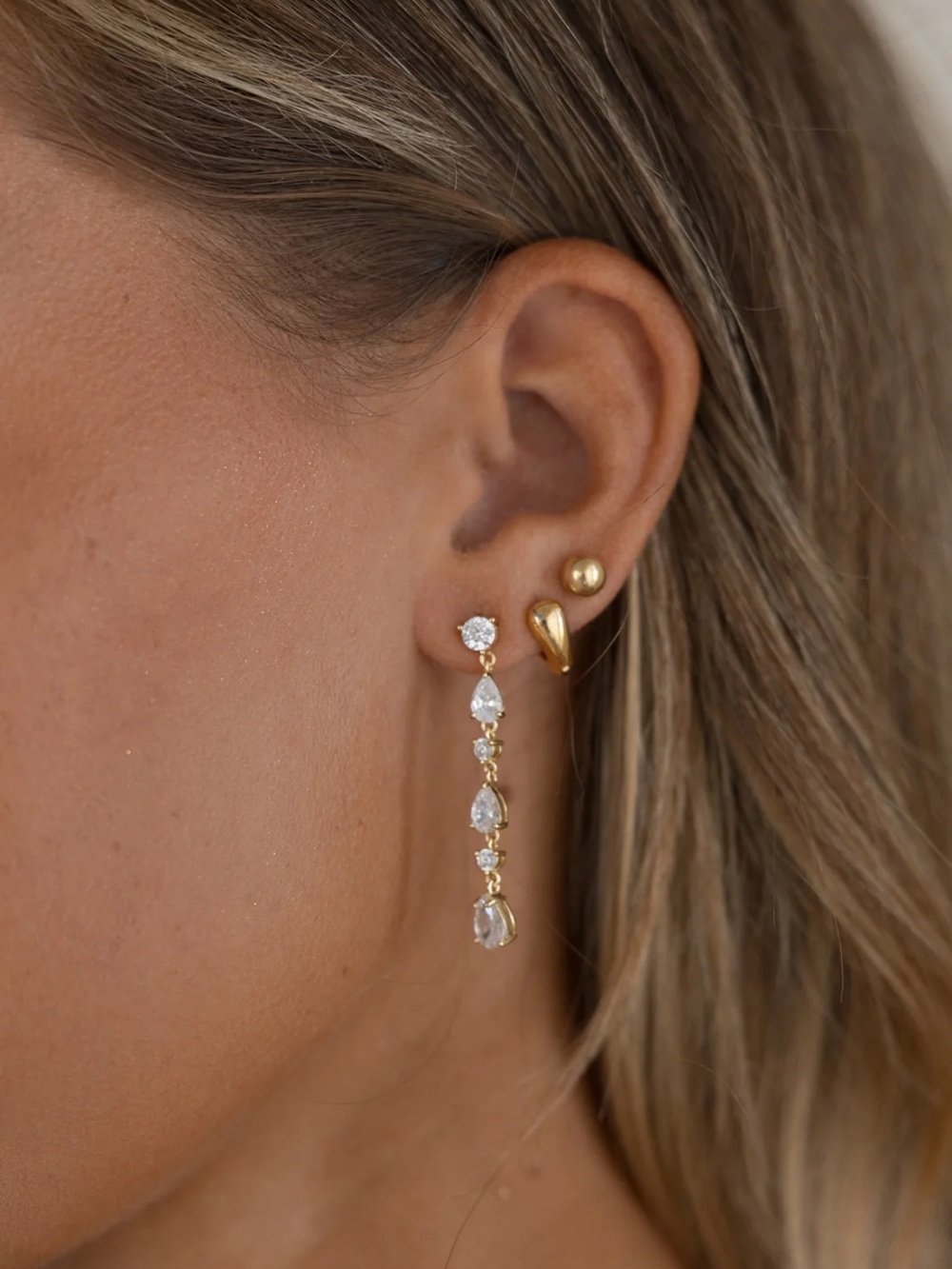 Jay Kay Bridal Earring - Gold Drop Dangle Earrings - Women Jewelry